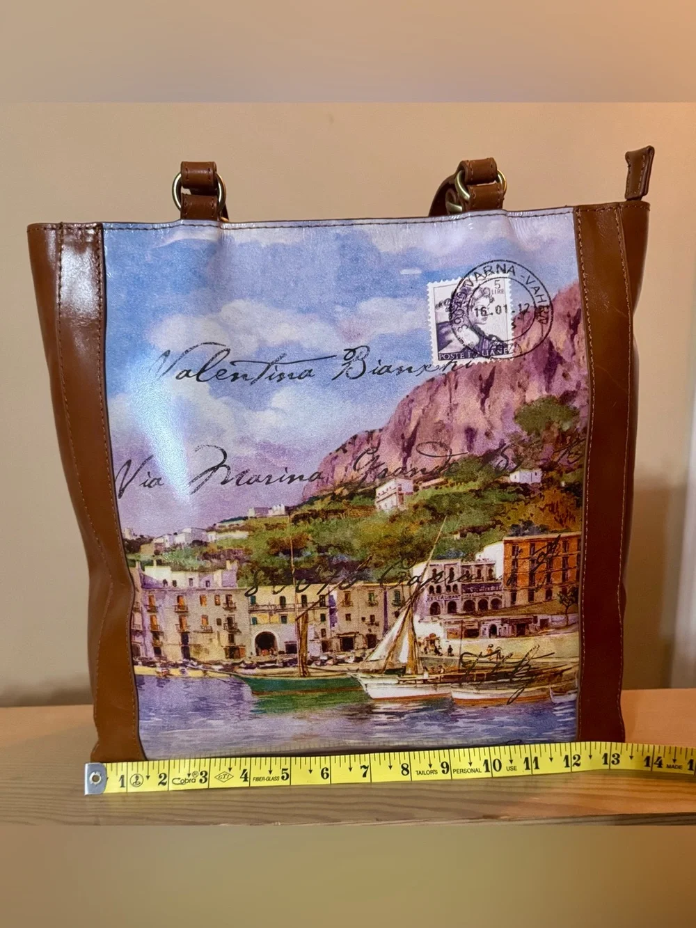 Patricia Nash Italian Postcard Collection Leather Tote | NWT|Never Carried